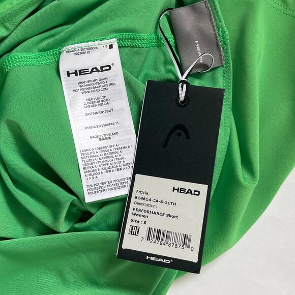 NWT Head Performance Skirt - Candy Green - Skort - Tennis - Size S - Picture 5 of 5